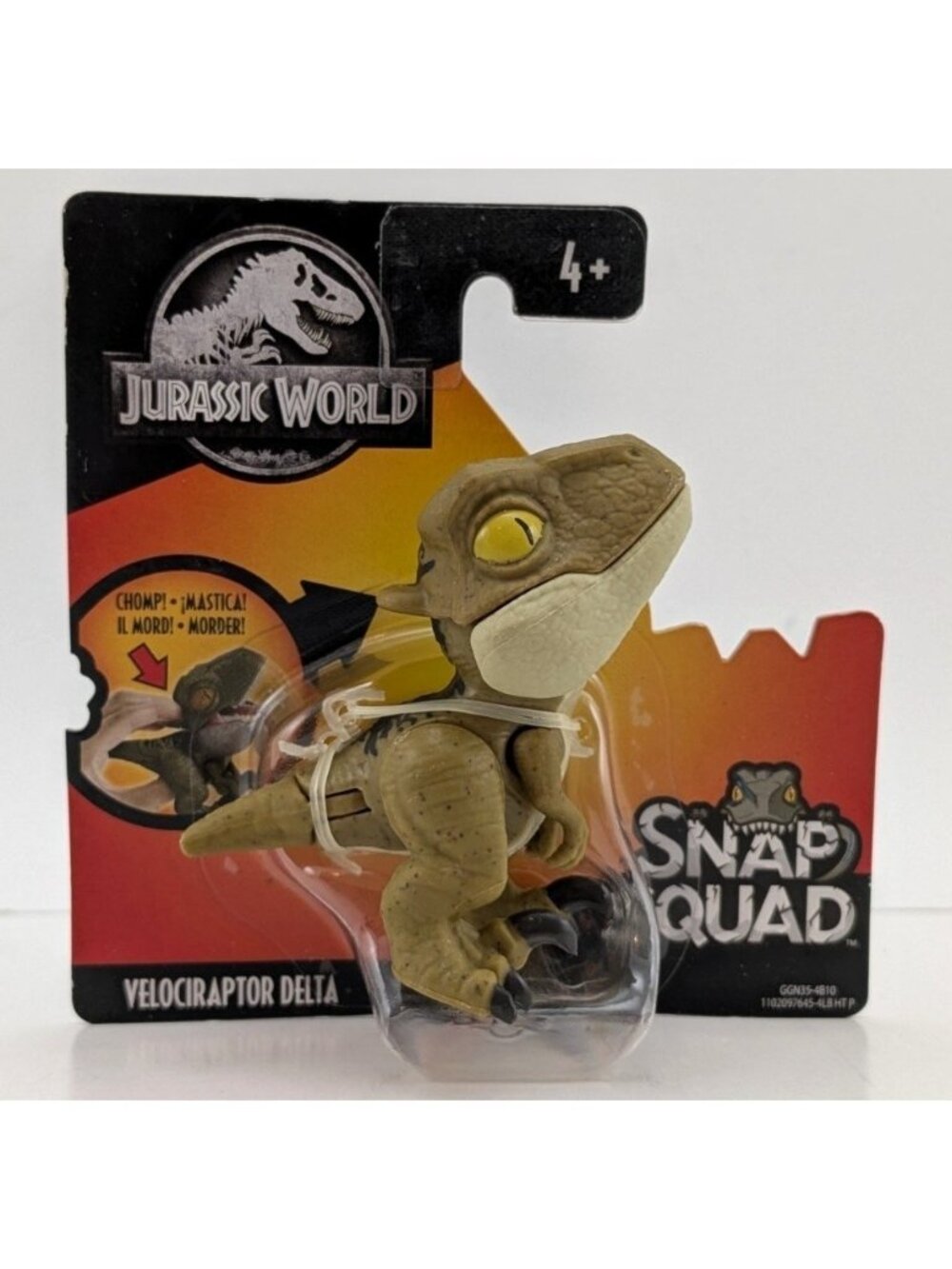 Mattel Jurassic World Snap Squad Velociraptor Delta NWT
